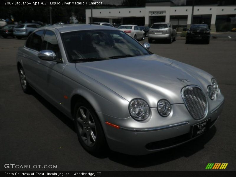 Liquid Silver Metallic / Charcoal 2007 Jaguar S-Type 4.2