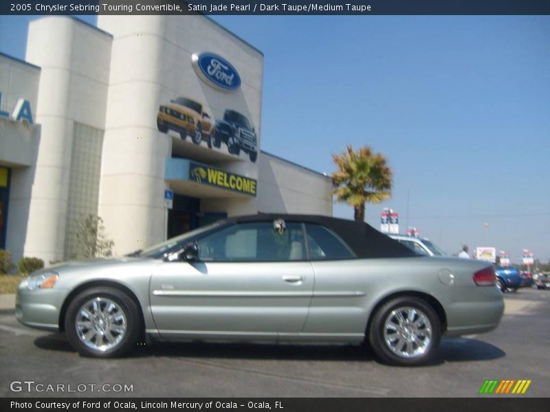 Satin Jade Pearl / Dark Taupe/Medium Taupe 2005 Chrysler Sebring Touring Convertible