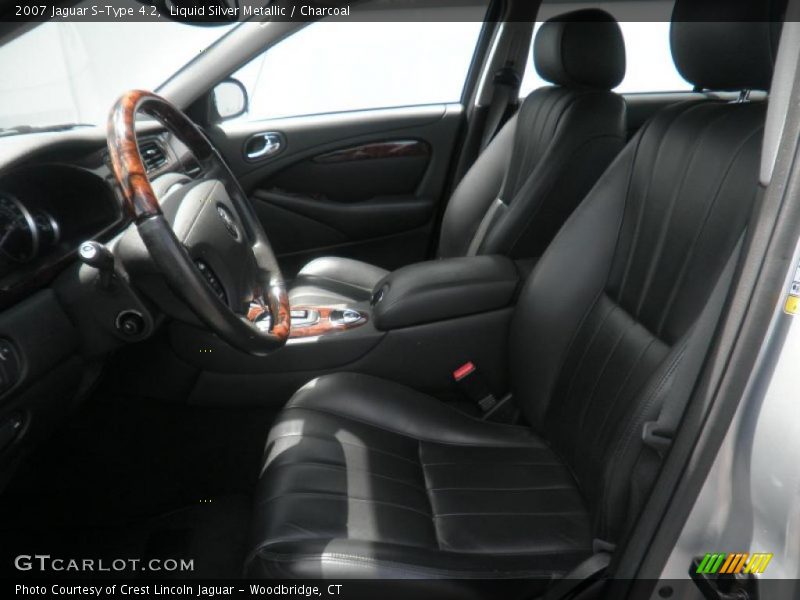 Liquid Silver Metallic / Charcoal 2007 Jaguar S-Type 4.2