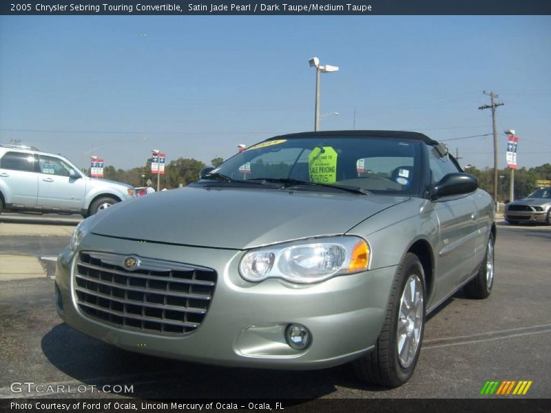 Satin Jade Pearl / Dark Taupe/Medium Taupe 2005 Chrysler Sebring Touring Convertible