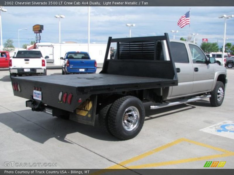 Light Pewter Metallic / Tan 2002 Chevrolet Silverado 3500 LT Crew Cab 4x4 Dually