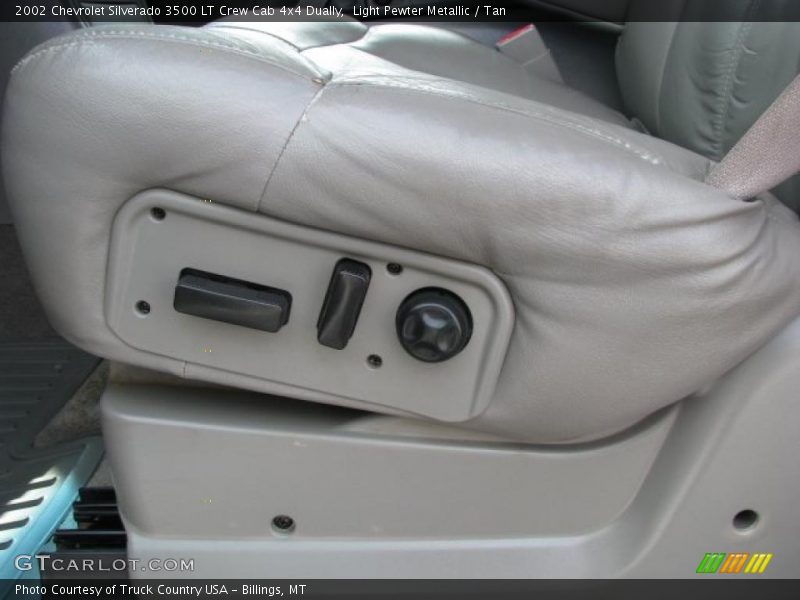 Light Pewter Metallic / Tan 2002 Chevrolet Silverado 3500 LT Crew Cab 4x4 Dually