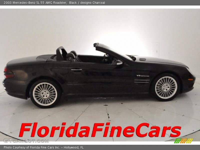 Black / designo Charcoal 2003 Mercedes-Benz SL 55 AMG Roadster