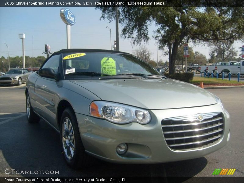 Satin Jade Pearl / Dark Taupe/Medium Taupe 2005 Chrysler Sebring Touring Convertible