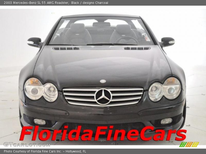 Black / designo Charcoal 2003 Mercedes-Benz SL 55 AMG Roadster