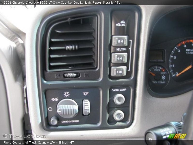 Light Pewter Metallic / Tan 2002 Chevrolet Silverado 3500 LT Crew Cab 4x4 Dually