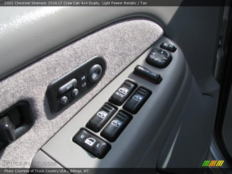 Light Pewter Metallic / Tan 2002 Chevrolet Silverado 3500 LT Crew Cab 4x4 Dually