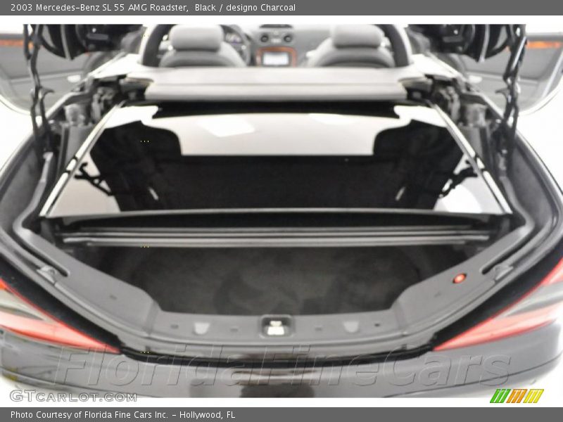 Black / designo Charcoal 2003 Mercedes-Benz SL 55 AMG Roadster