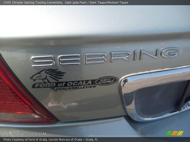 Satin Jade Pearl / Dark Taupe/Medium Taupe 2005 Chrysler Sebring Touring Convertible