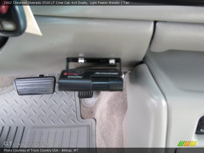 Light Pewter Metallic / Tan 2002 Chevrolet Silverado 3500 LT Crew Cab 4x4 Dually