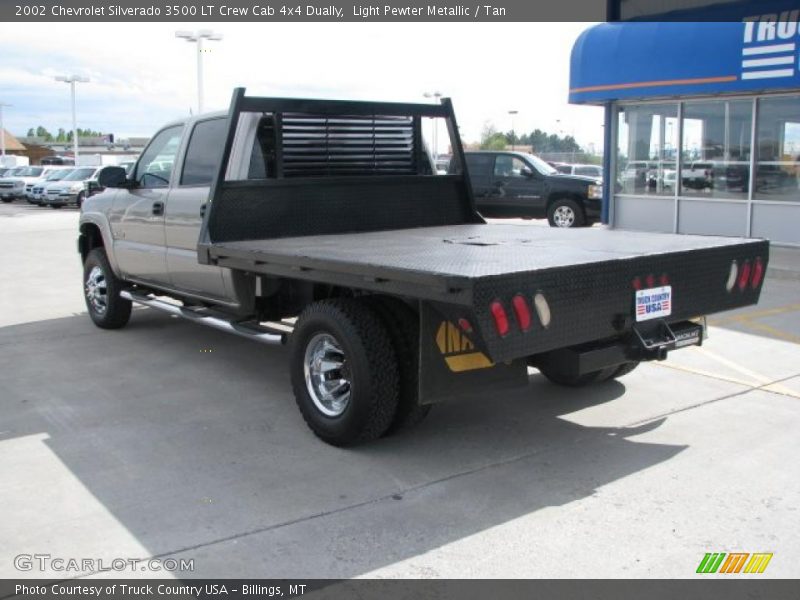 Light Pewter Metallic / Tan 2002 Chevrolet Silverado 3500 LT Crew Cab 4x4 Dually