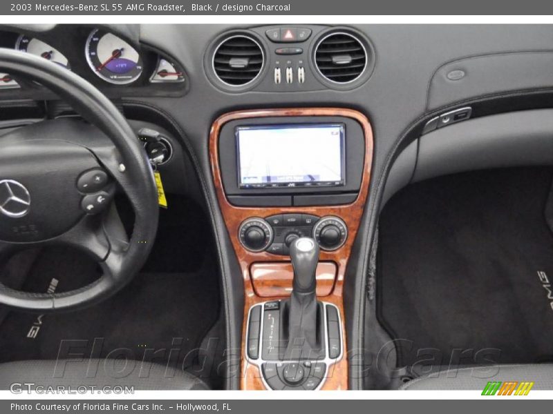 Black / designo Charcoal 2003 Mercedes-Benz SL 55 AMG Roadster