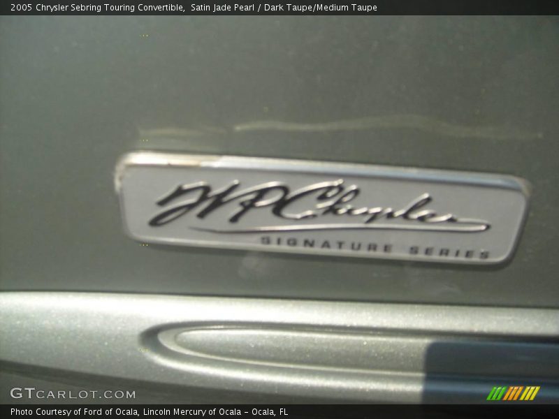 Satin Jade Pearl / Dark Taupe/Medium Taupe 2005 Chrysler Sebring Touring Convertible