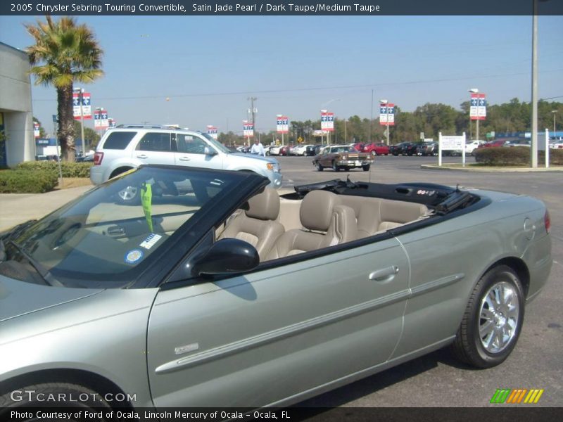 Satin Jade Pearl / Dark Taupe/Medium Taupe 2005 Chrysler Sebring Touring Convertible