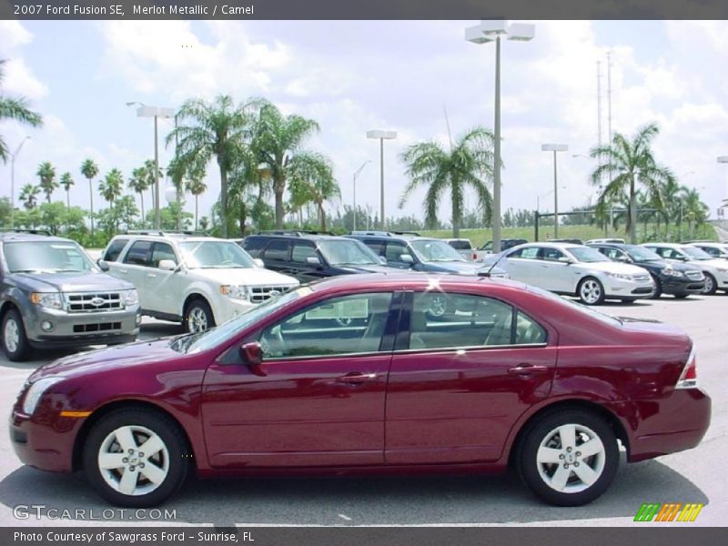 Merlot Metallic / Camel 2007 Ford Fusion SE