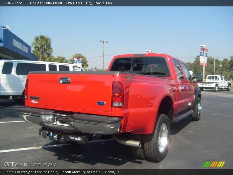 Red / Tan 2007 Ford F550 Super Duty Lariat Crew Cab Dually