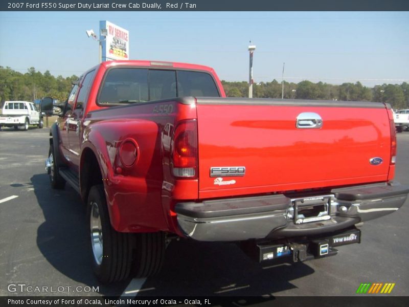 Red / Tan 2007 Ford F550 Super Duty Lariat Crew Cab Dually
