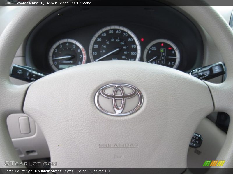Aspen Green Pearl / Stone 2005 Toyota Sienna LE
