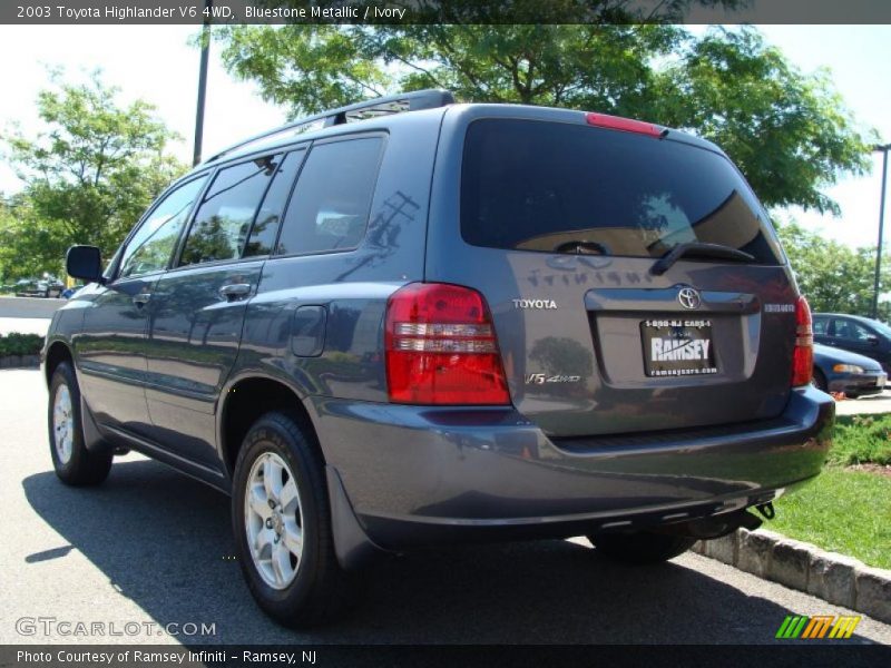 Bluestone Metallic / Ivory 2003 Toyota Highlander V6 4WD