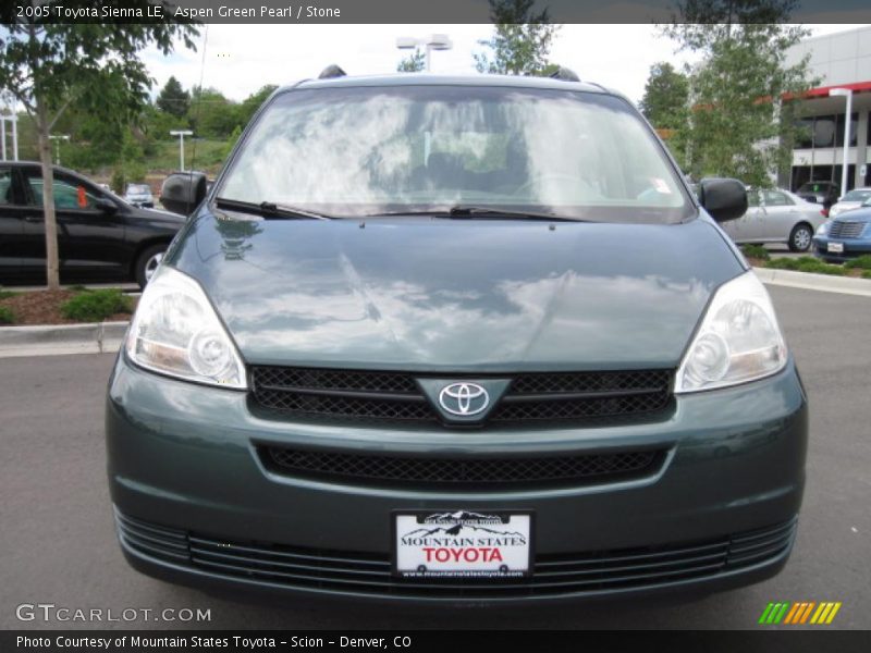 Aspen Green Pearl / Stone 2005 Toyota Sienna LE