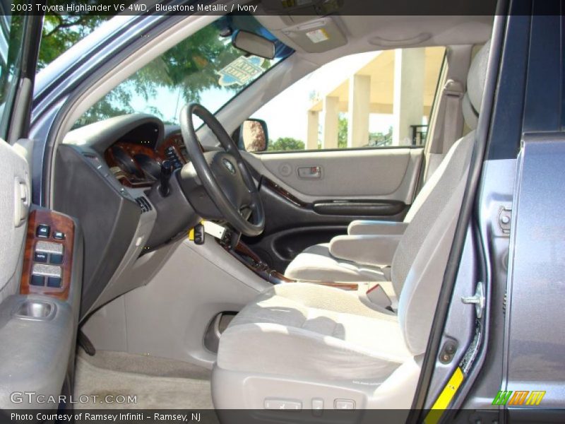 Bluestone Metallic / Ivory 2003 Toyota Highlander V6 4WD