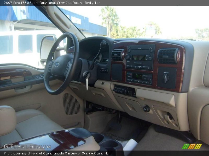 Red / Tan 2007 Ford F550 Super Duty Lariat Crew Cab Dually