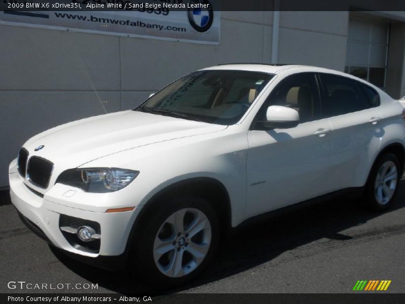 Alpine White / Sand Beige Nevada Leather 2009 BMW X6 xDrive35i