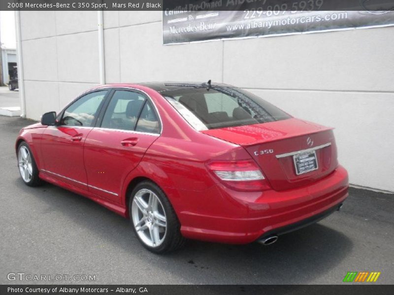 Mars Red / Black 2008 Mercedes-Benz C 350 Sport