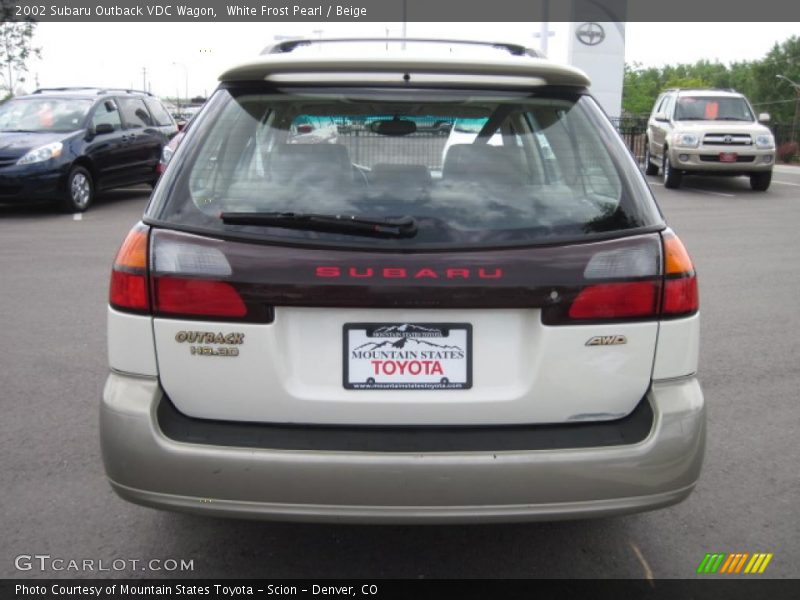 White Frost Pearl / Beige 2002 Subaru Outback VDC Wagon