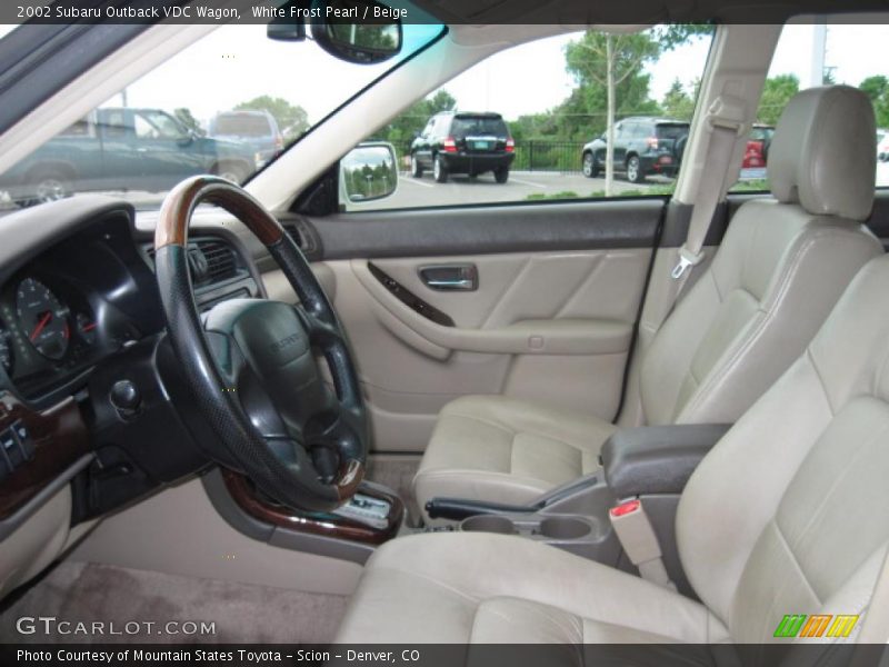 White Frost Pearl / Beige 2002 Subaru Outback VDC Wagon