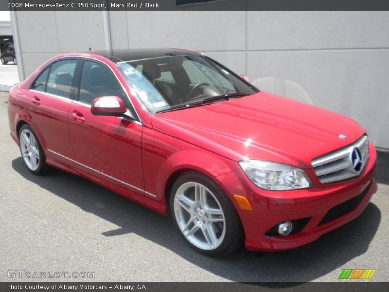 Mars Red / Black 2008 Mercedes-Benz C 350 Sport