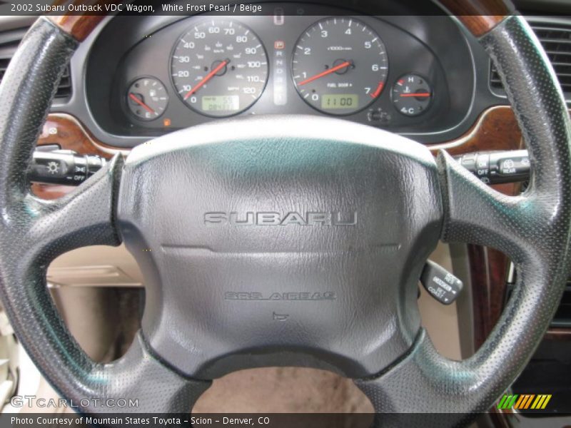 White Frost Pearl / Beige 2002 Subaru Outback VDC Wagon
