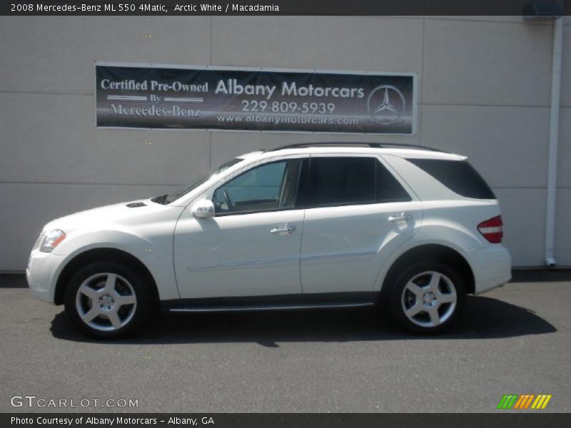 Arctic White / Macadamia 2008 Mercedes-Benz ML 550 4Matic