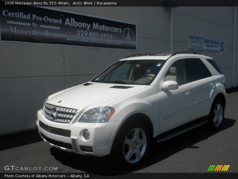 Arctic White / Macadamia 2008 Mercedes-Benz ML 550 4Matic