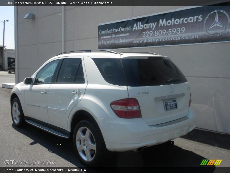 Arctic White / Macadamia 2008 Mercedes-Benz ML 550 4Matic
