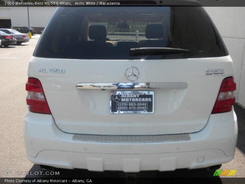 Arctic White / Macadamia 2008 Mercedes-Benz ML 550 4Matic