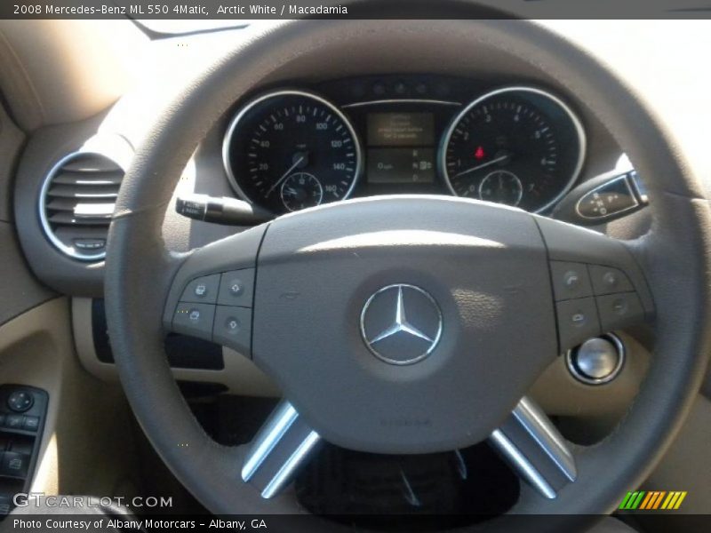 Arctic White / Macadamia 2008 Mercedes-Benz ML 550 4Matic