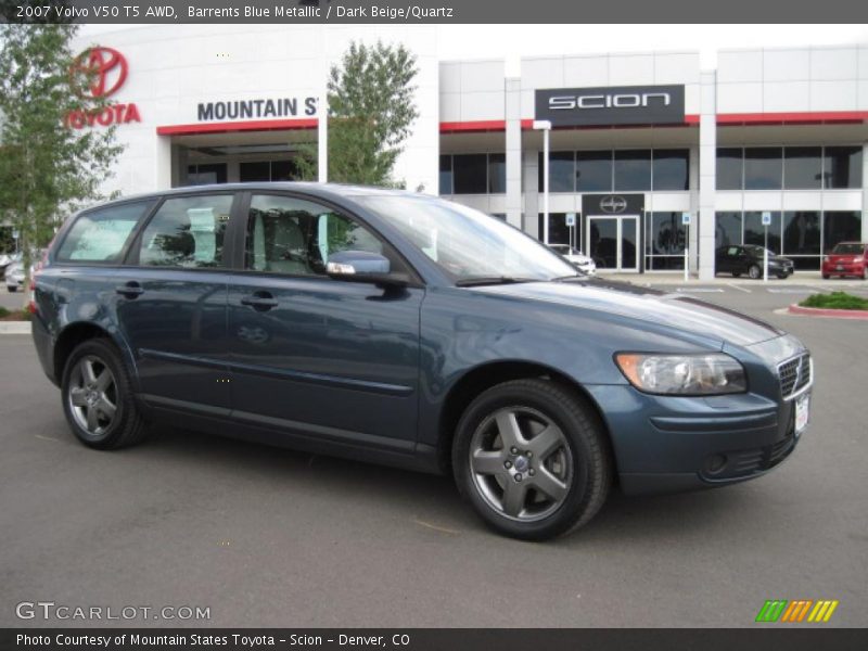 Barrents Blue Metallic / Dark Beige/Quartz 2007 Volvo V50 T5 AWD