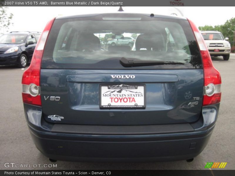 Barrents Blue Metallic / Dark Beige/Quartz 2007 Volvo V50 T5 AWD