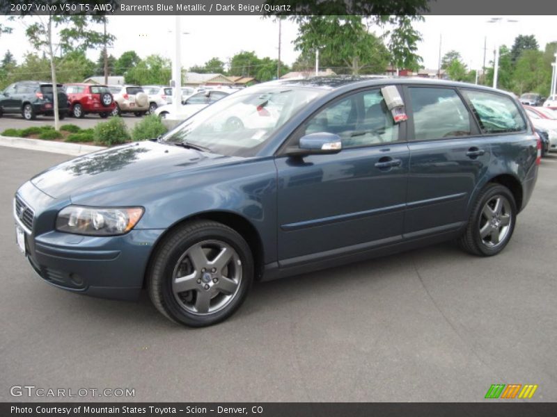 Barrents Blue Metallic / Dark Beige/Quartz 2007 Volvo V50 T5 AWD