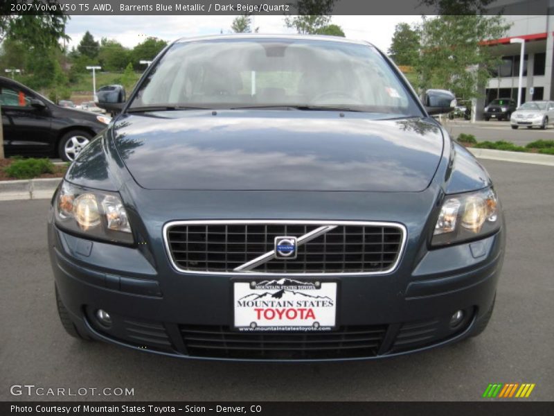 Barrents Blue Metallic / Dark Beige/Quartz 2007 Volvo V50 T5 AWD