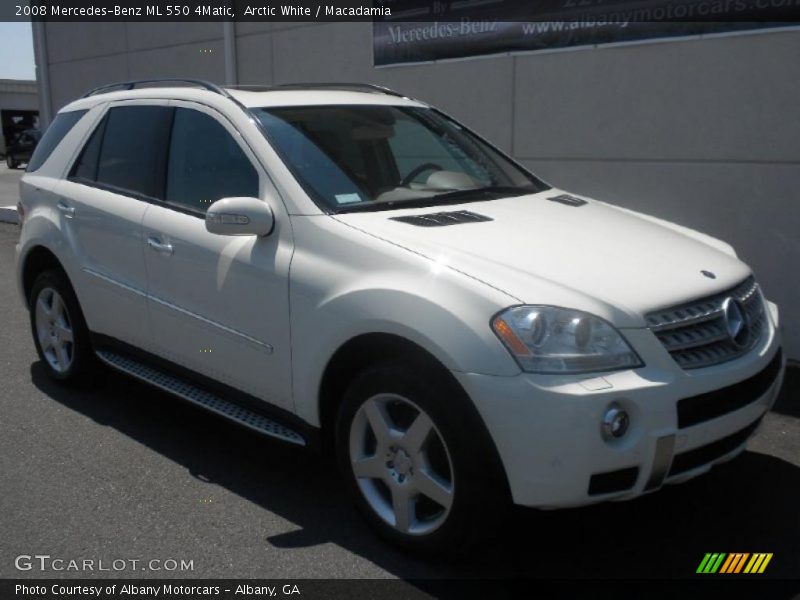 Arctic White / Macadamia 2008 Mercedes-Benz ML 550 4Matic
