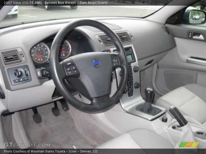 Barrents Blue Metallic / Dark Beige/Quartz 2007 Volvo V50 T5 AWD