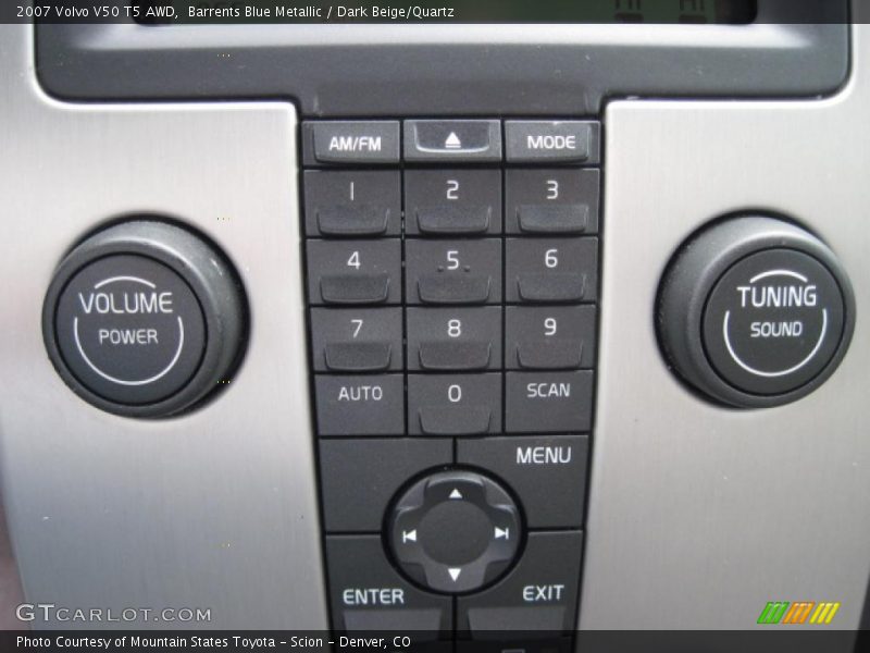 Barrents Blue Metallic / Dark Beige/Quartz 2007 Volvo V50 T5 AWD
