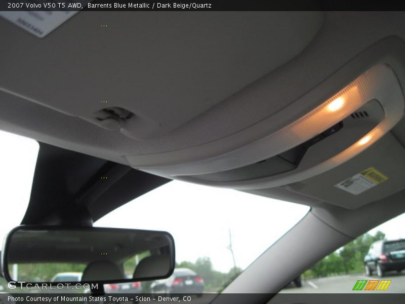 Barrents Blue Metallic / Dark Beige/Quartz 2007 Volvo V50 T5 AWD