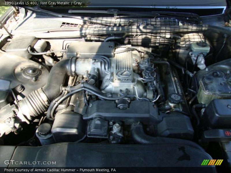 Flint Gray Metallic / Gray 1990 Lexus LS 400