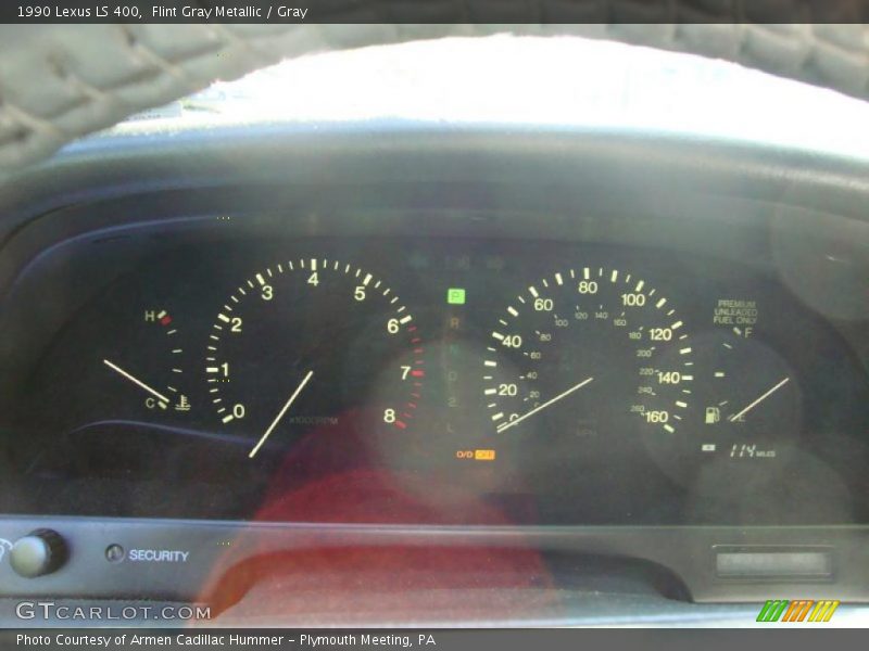 Flint Gray Metallic / Gray 1990 Lexus LS 400