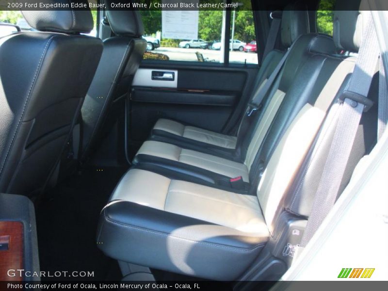 Oxford White / Charcoal Black Leather/Camel 2009 Ford Expedition Eddie Bauer