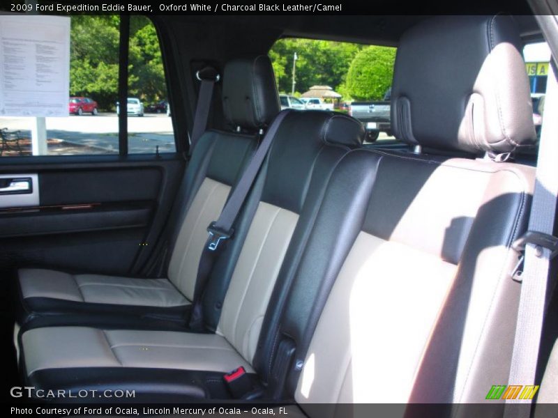 Oxford White / Charcoal Black Leather/Camel 2009 Ford Expedition Eddie Bauer