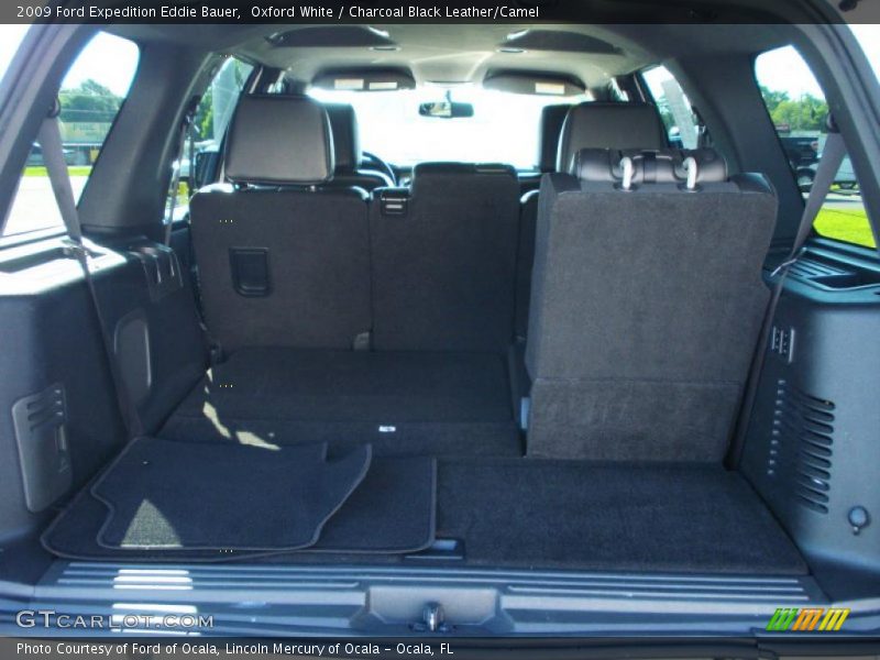 Oxford White / Charcoal Black Leather/Camel 2009 Ford Expedition Eddie Bauer